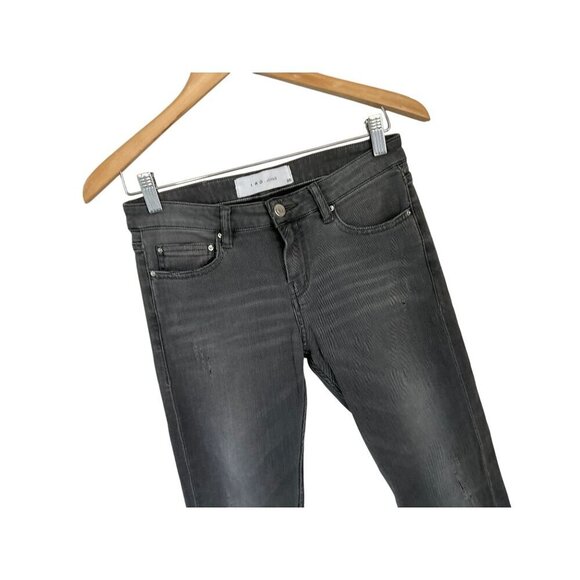 IRO Paris "Night" Gray Mid Rise Skinny Jans Gray Distressed Size 26 ($310) - Picture 3 of 11